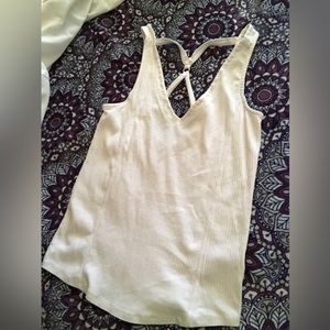 FP Strappy White Tank Top